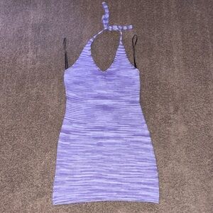 Purple Medium Divided Body Con Dress